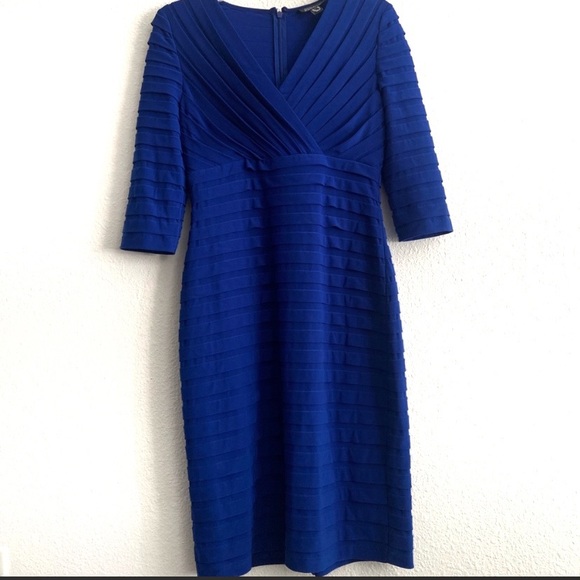 Stunning Adrianna Papell Dress, Blue Body con sz 6 - Picture 5 of 16